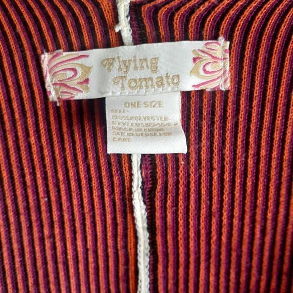 Flying Tomato Wrap Ruana Poncho One Size Open Front and Sides Cream - Picture 5 of 6